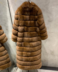 Custom Fox Fur Full-Length Coat