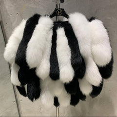 Genuine Fox Fur Tail Cape Wrap