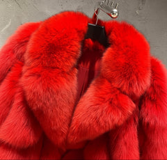Luxury Fox Fur Tail Coat
