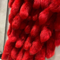 Luxury Fox Fur Tail Coat