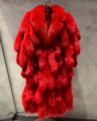 Luxury Fox Fur Tail Coat