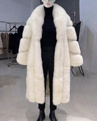 Luxury Full-Length Fox Fur Coat