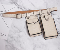Premium Handmade Faux Leather Mini Bag Belt