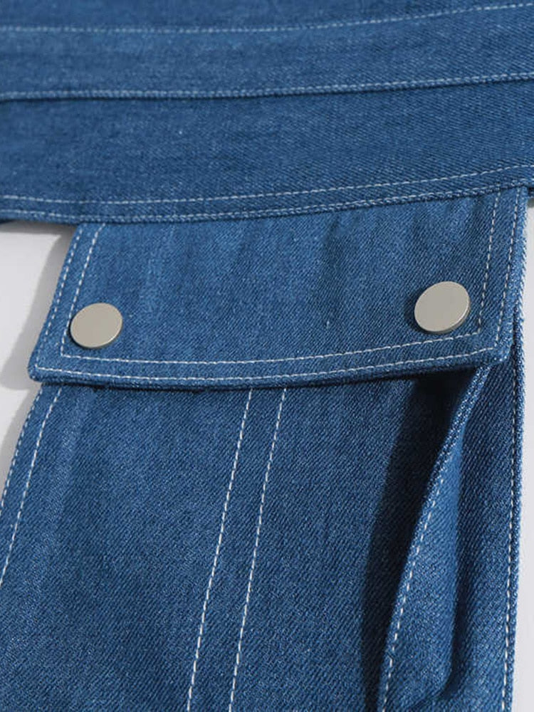 Premium Handmade Mini Denim Pocket Belt