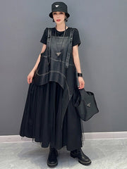 Hestia Vegan Leather Suspender Dress