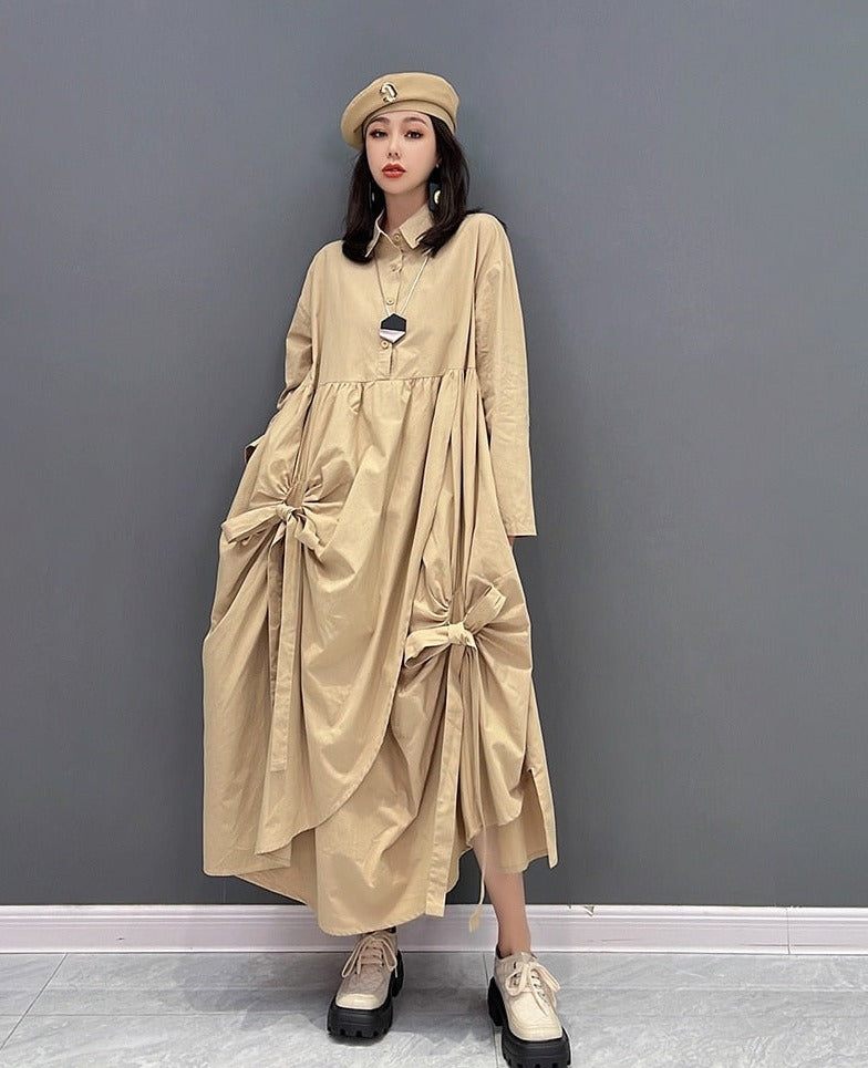 Timeless Chic Long Sleeve Loose Fit Dress