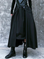 Retro Elegance Irregular A-Line Skirt