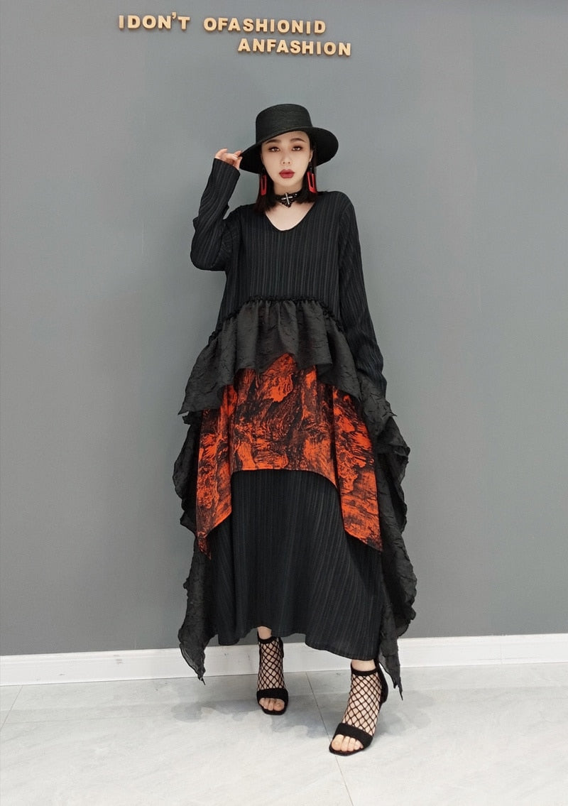 Vivian Asymmetrical Multi-Layer Dress