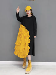 Sarah Oversized Sunflower Ruffle Dress