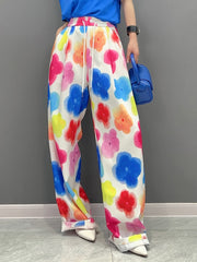 Luxe Floral Oversized Elastic Waistband Pants