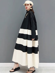Luxe Oversized Striped Dress
