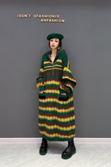 Timeless Striped Hooded Midi Dress