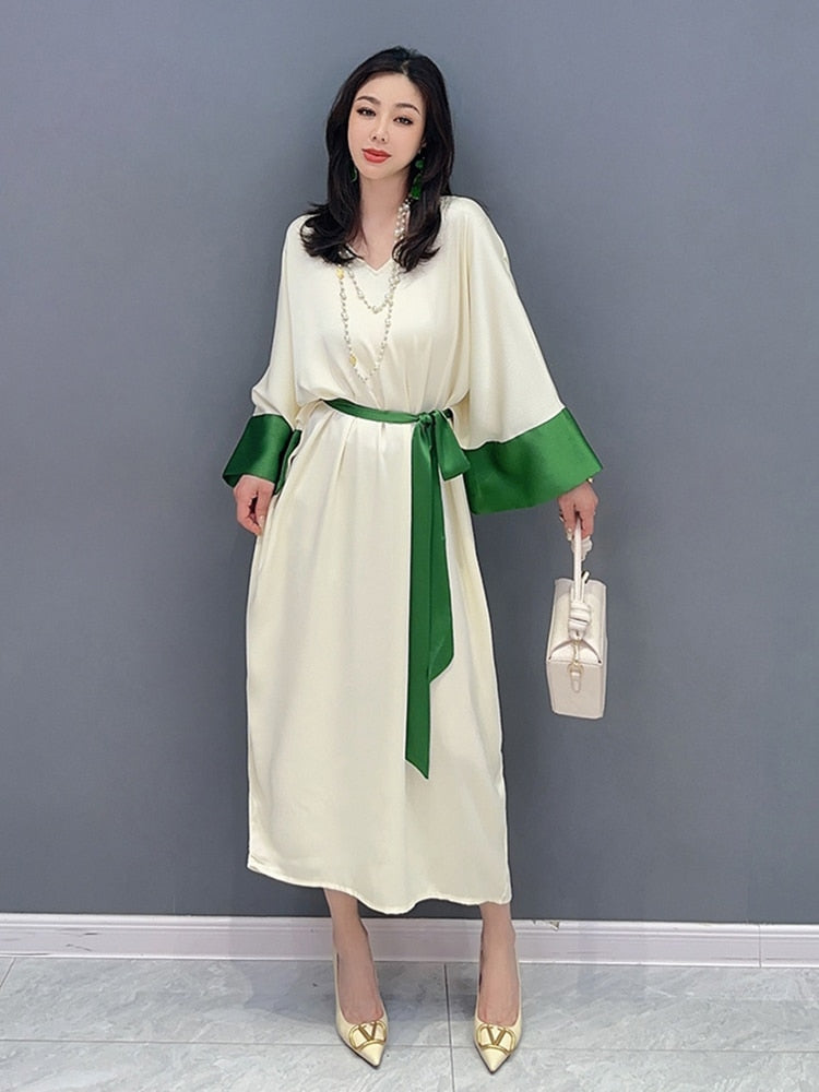 Victoria Oversized Sleeves Luxe Dress